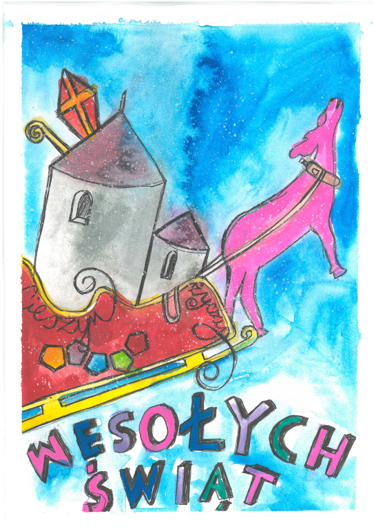 Oficjalna kartka bożonarodzeniowa Cieszyna, autor: Antoni Majchrowski